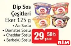 EKER DİP SOS ÇEŞİTLERİ 125 G fiyat ve kampanya bilgisi